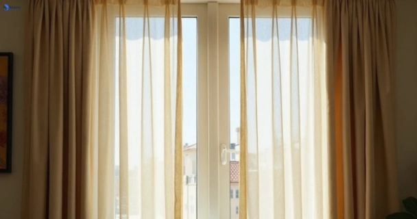 Dusty and dull curtains in austinville before steam cleaning